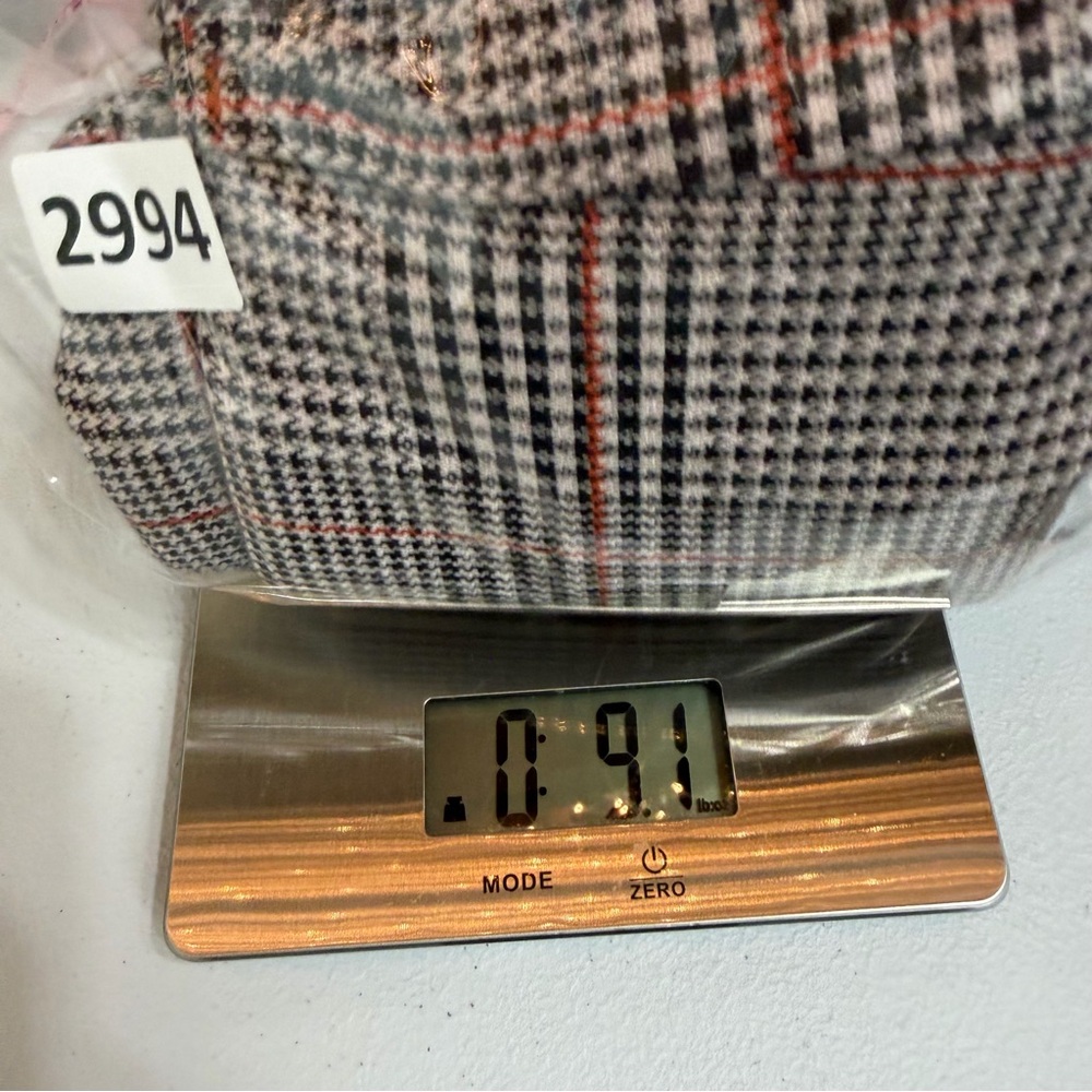 Olivia Blu Pencil Skirt Brown Plaid Stretch Slit Lightweight‎ Office Career 2X - Picture 9 of 9